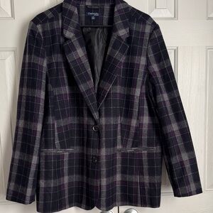 Chadwick’s Black and Purple Plaid Blazer